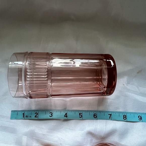 Anchor Hocking pink depression glass lemonade glasses - Picture 5 of 7